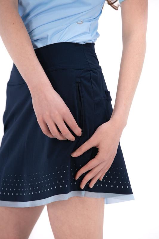 Foray Golf Contrast Hem Skort - Navy