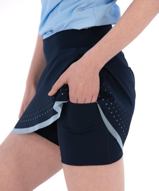 Foray Golf Contrast Hem Skort - Navy