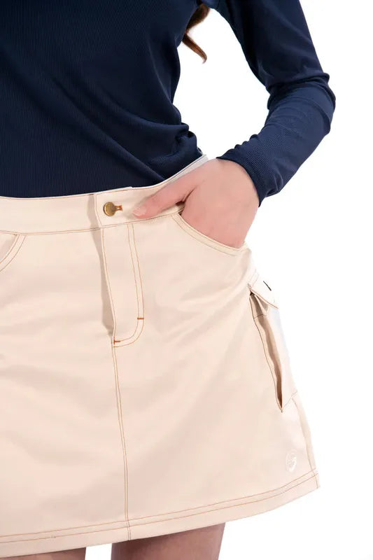 Foray Golf Twill Cargo Skort - Beige