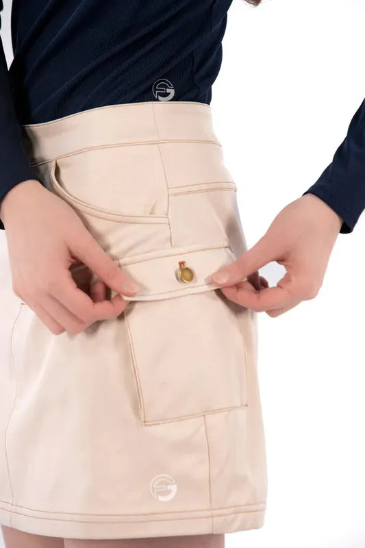 Foray Golf Twill Cargo Skort - Beige