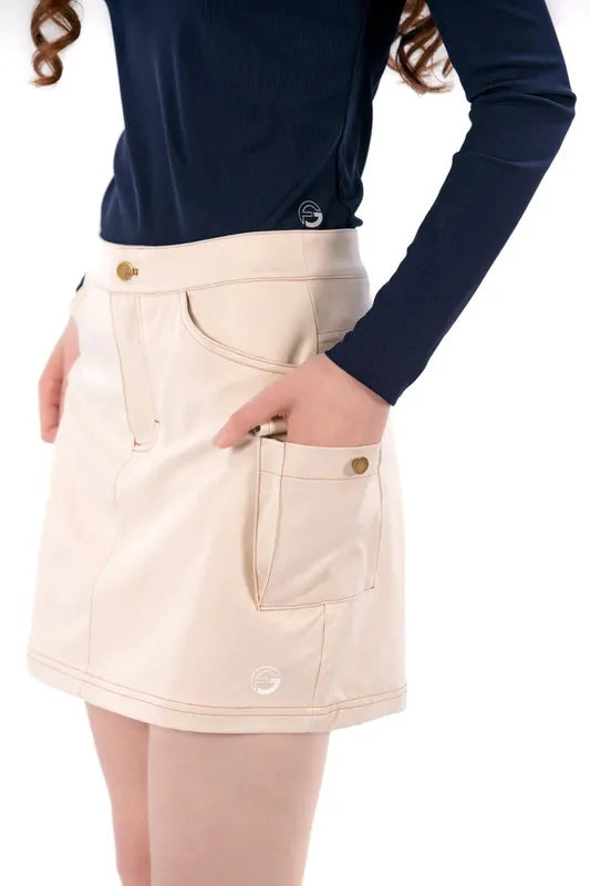 Foray Golf Twill Cargo Skort - Beige
