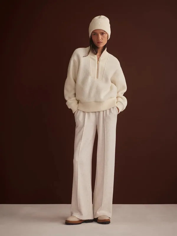 Varley Mumford Zip Fleece - Egret