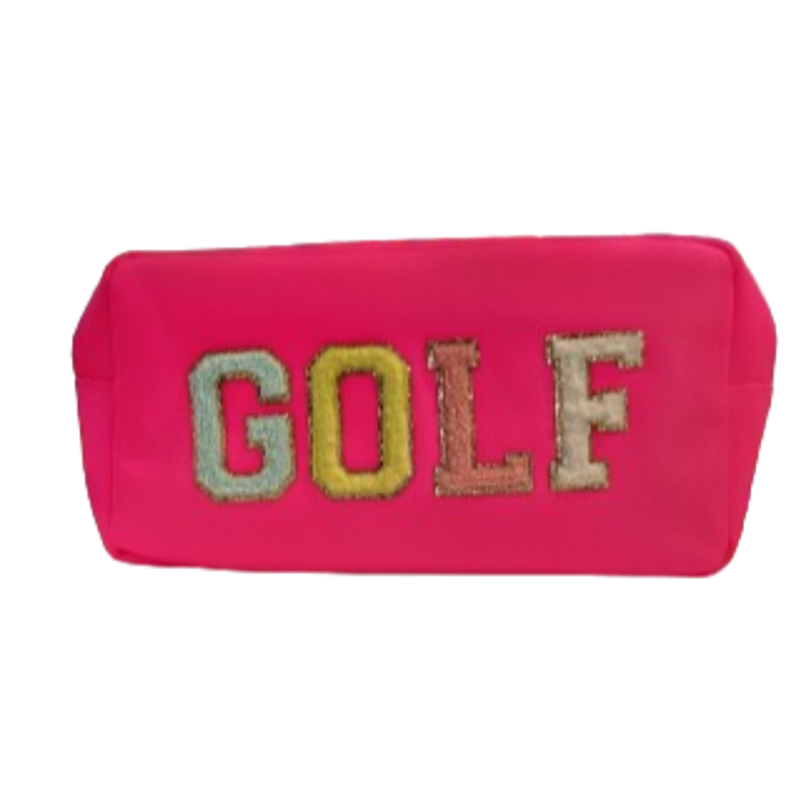 Best of Golf Embroidered Cosmetic Bag - Pink