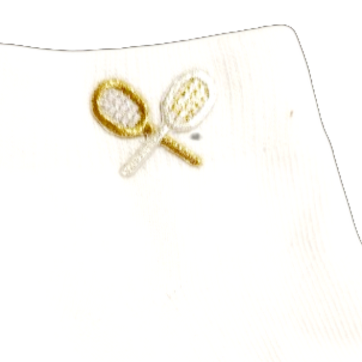 On the Tee Socks - Crossed Racquets Gold/Silver