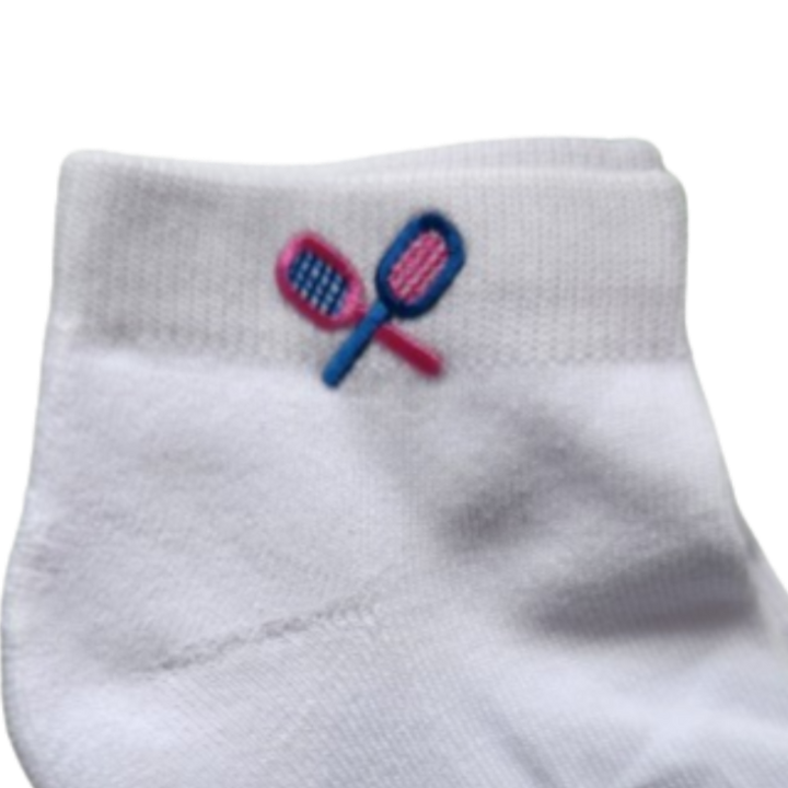 On the Tee Socks - Crossed Racquets