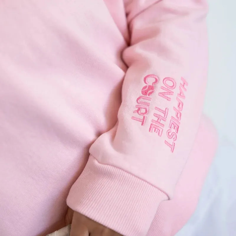 CourtLife Happiest on The Tennis Court Zip Sweatshirt - Various Colours