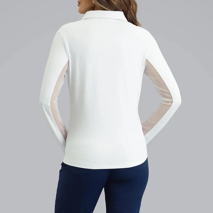 IBKUL L/S Polo - White