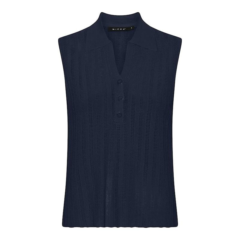 Micha S/L Knit Polo - Navy