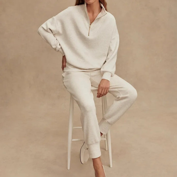 Varley Slim Cuff Pants (27.5") - Ivory Marl
