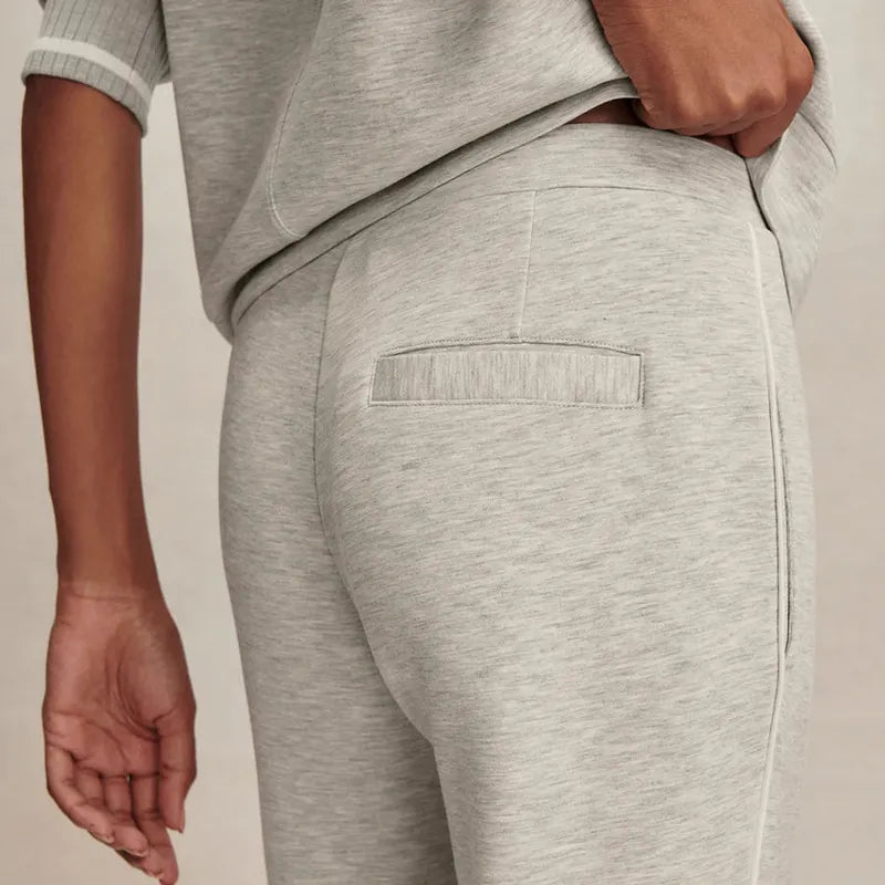 Varley Slim Pintuck Pants (27.5") - Grey Marl