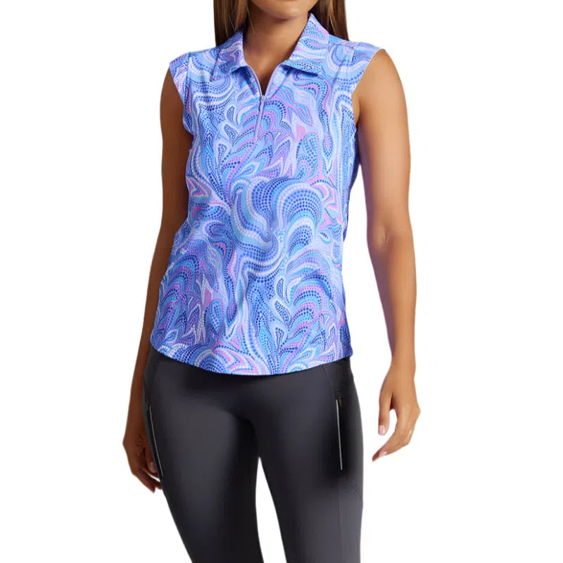 IBKUL Rebecca S/L Polo - Lavender/Multi