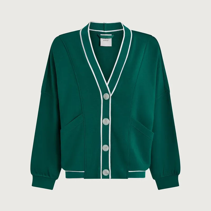 Varley Decker Off Court Cardigan - Forest Green