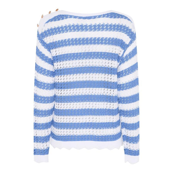 Micha Stripe Sweater - Blue/White