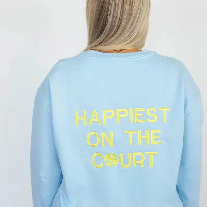 CourtLife Happiest on The Tennis Court Zip Sweatshirt