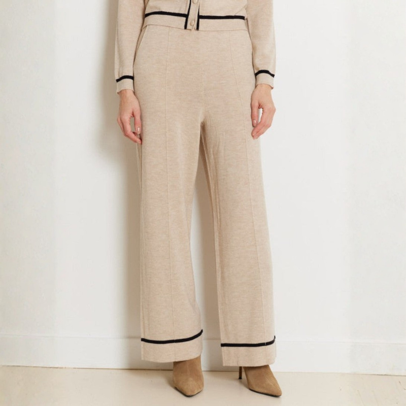 NOTSHY Merino Pants - Beige/Black