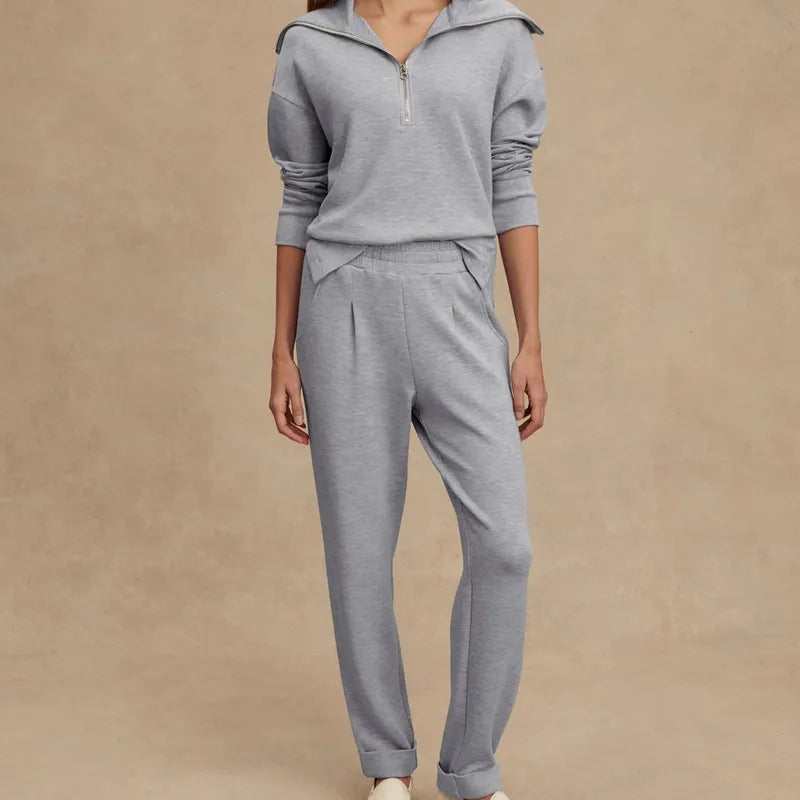 Varley Rolled Cuff Pant (25") - Mid Blue Marl