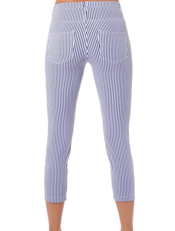 MDC Low Waist Crop Pants - Pinstripe Navy