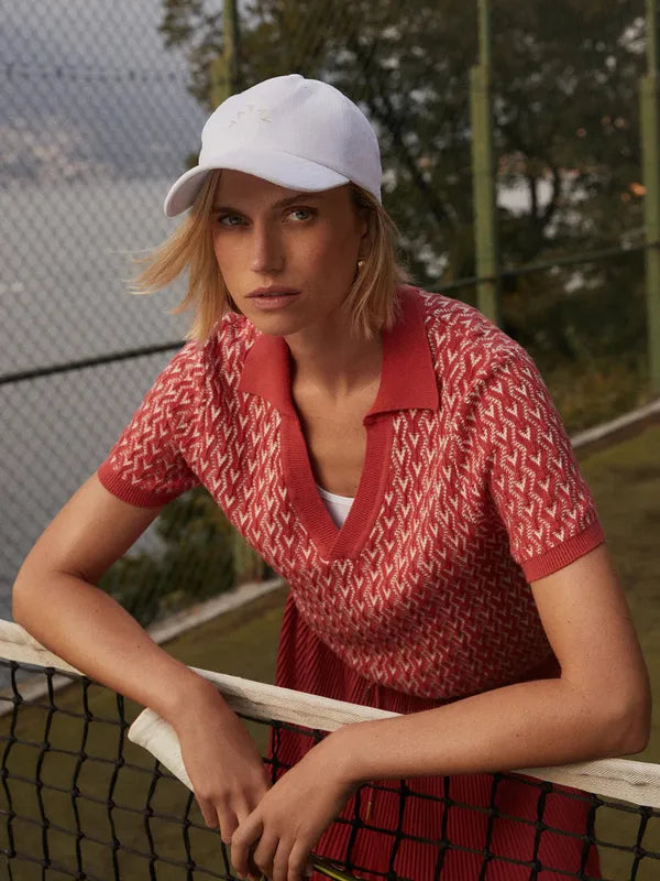 Varley Ezrella Knit Top - Baked Apple Red