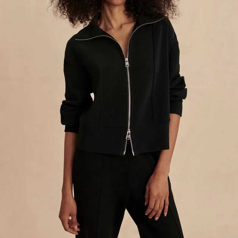 Varley Gibbs Zip Sweat - Black