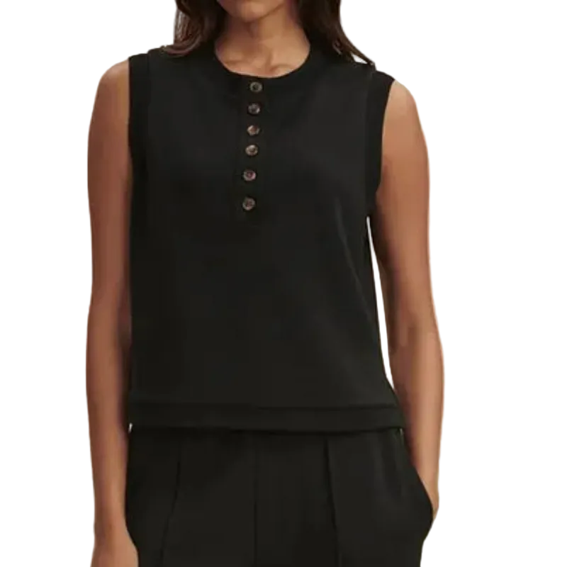 Varley Marla Button Tank - Black