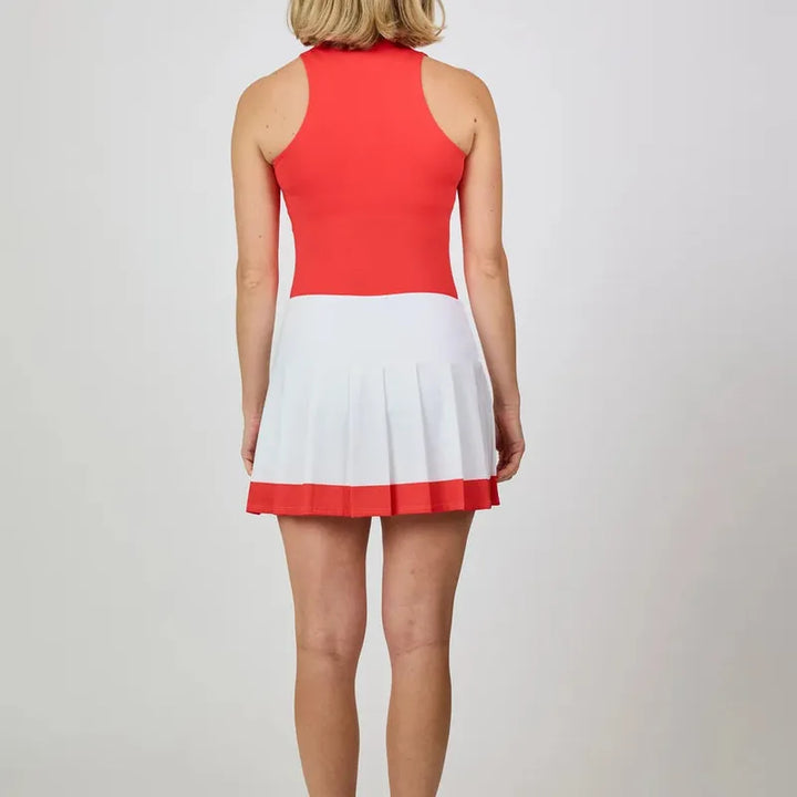 Sofibella Hibiscus Pleated Skort (14")- White/Hibiscus