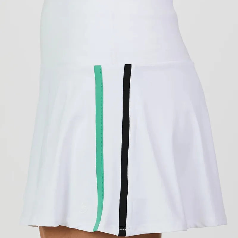 Sofibella Alpine Style Icons Flounce Skort (14")- White/Green