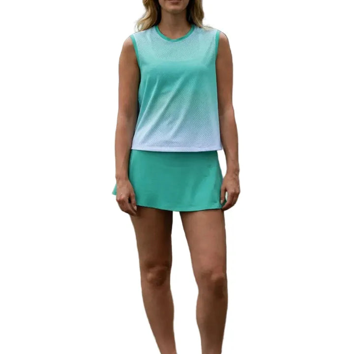 Sofibella Alpine Story Ombre Tank - White/Green