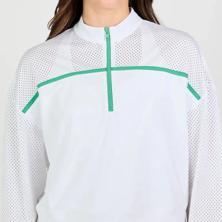 Sofibella Alpine Story Pullover- White/Green