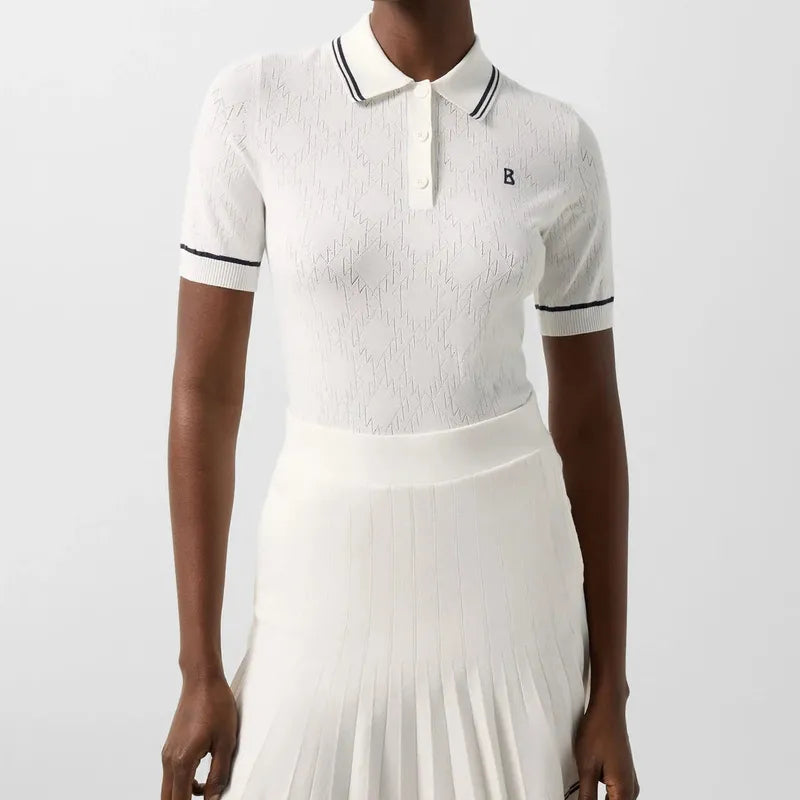 Bogner Sport Mandy Knit Polo - Off White