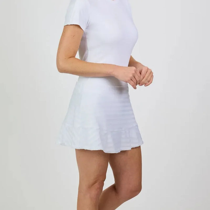 Sofibella White Stripes Skort (14")- White