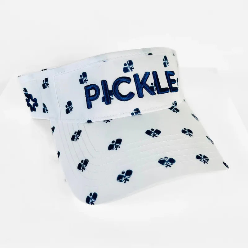 Vimhue Pickle/Paddles Puff Visor - White/Navy