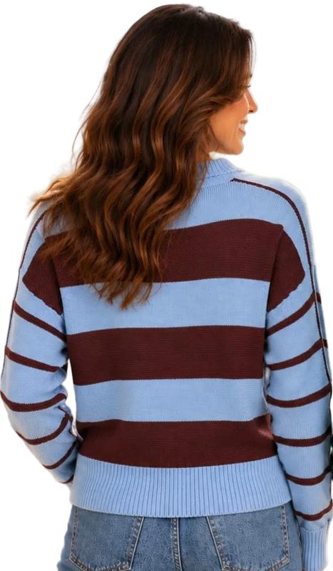WISPR Links Polo Sweater - Blue/Brown