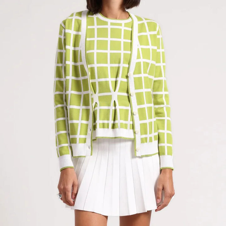 Minnie Rose Cardigan - Green Apple