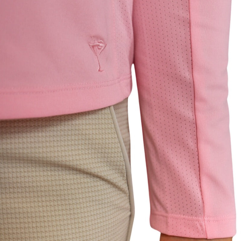 Golftini L/S Ruffle Polo - Light Pink