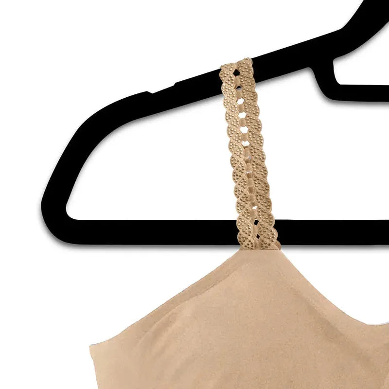 strap-its Nude Basic Bra (attached strap) - Nude/Loop Gold Studs