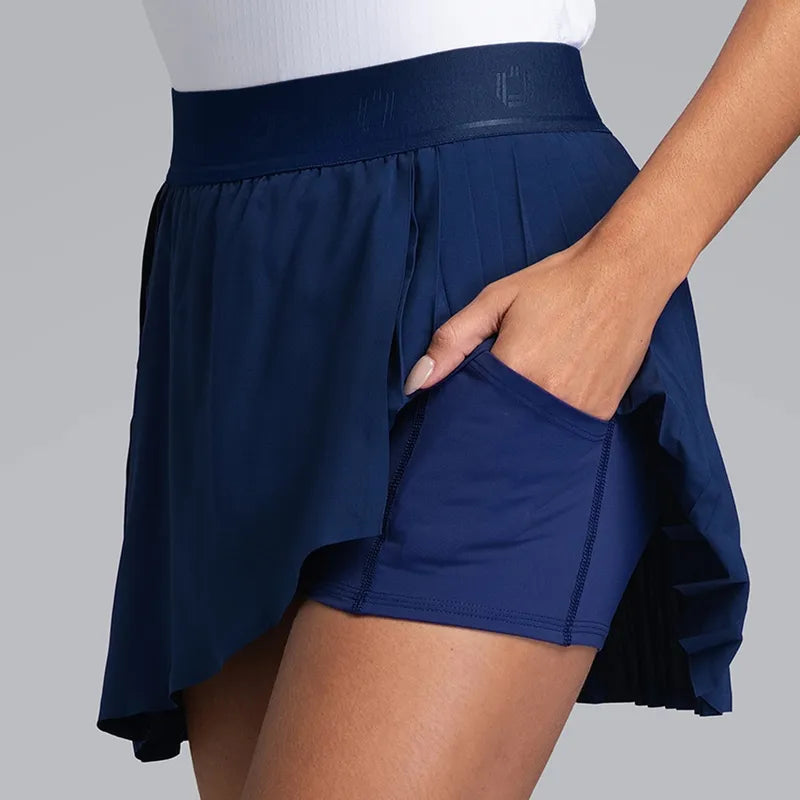 IBKUL Pleat Skort (13") - Navy