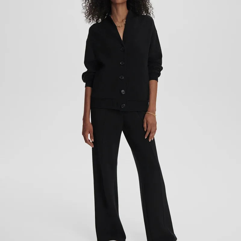 Varley Celeste Button Sweat - Black