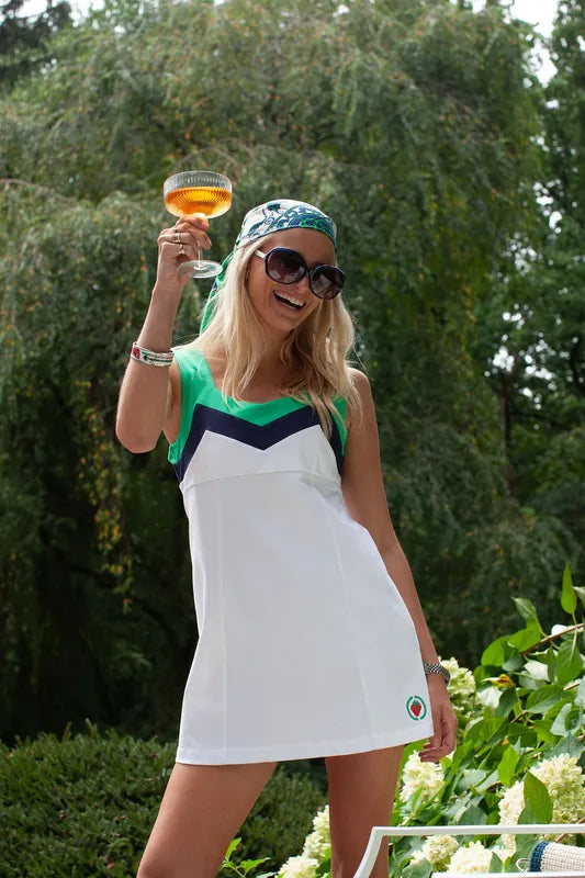 Club & Court Field Dress - White/Green