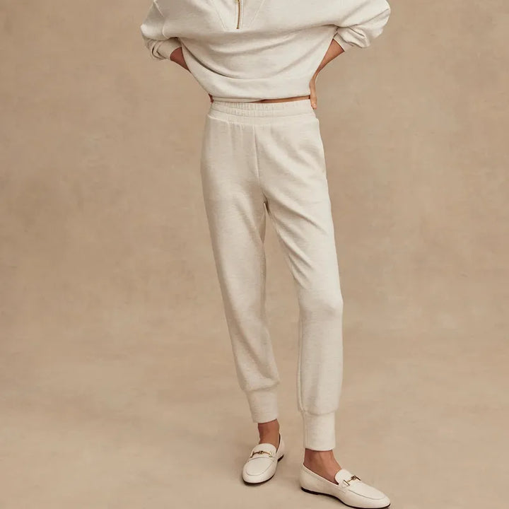 Varley Slim Cuff Pants (27.5") - Ivory Marl