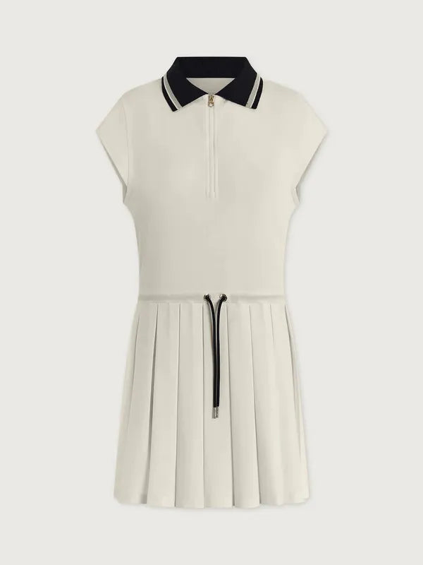 Varley Nico Dress - White/Navy