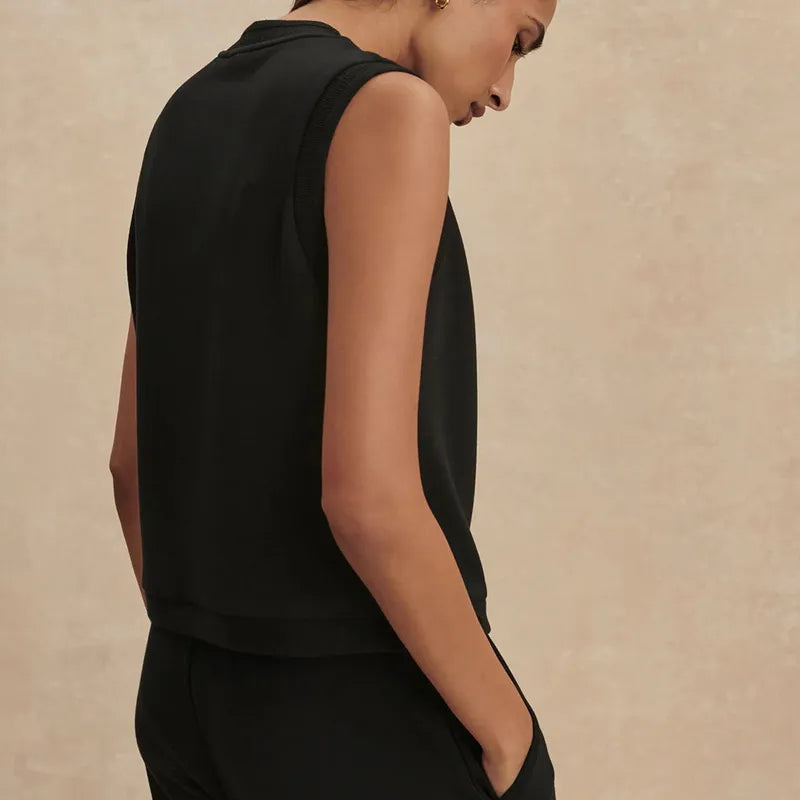 Varley Marla Button Tank - Black