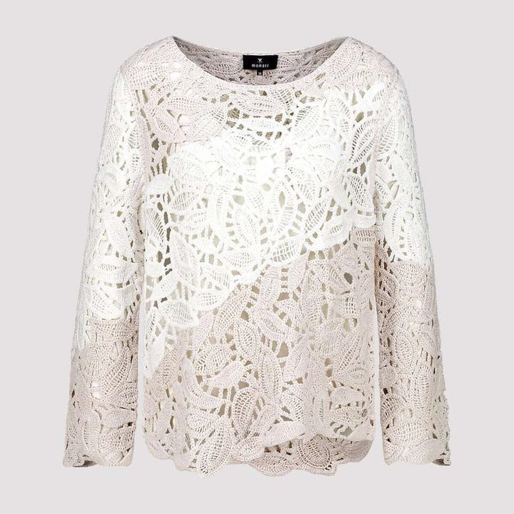Monari Lace Top - Beige/Ivory