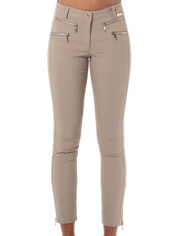 MDC Double Zip Ankle Pants - Taupe