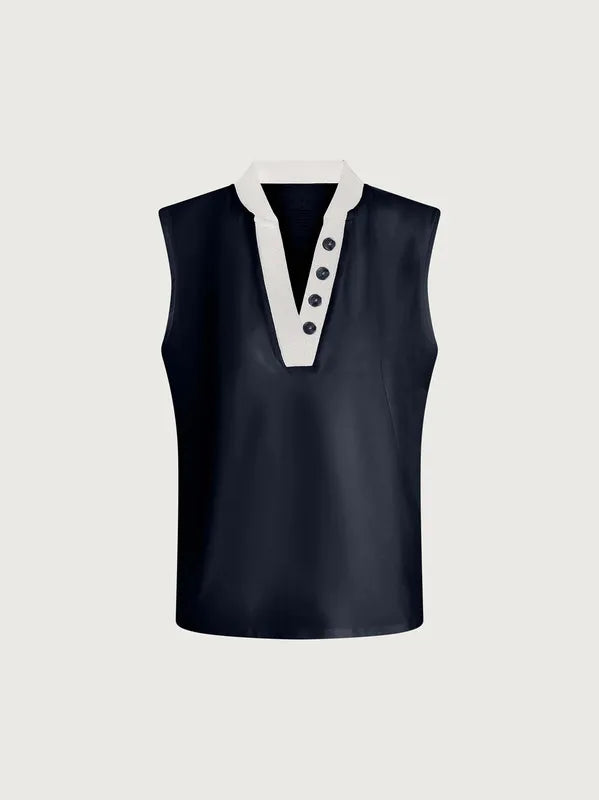 Varley Shelby Tank - Blue Nights/White