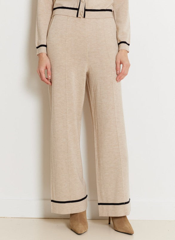 NOTSHY Merino Pant - Beige/Black