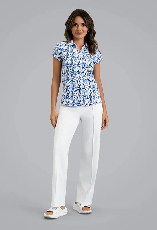 IBKUL Norma S/S Polo - Peri Blue