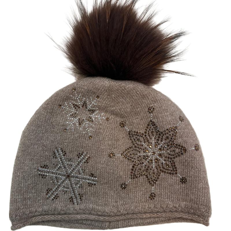 PNYC Olivia Beanie (Faux Fur) - Brown
