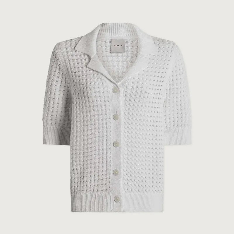 Varley Ellie Knit Shirt - White