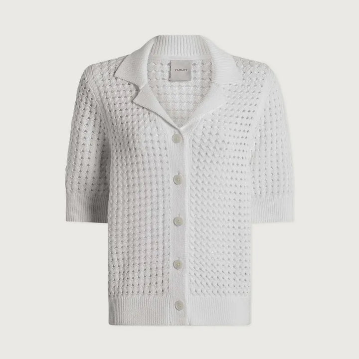 Varley Ellie Knit Shirt - White