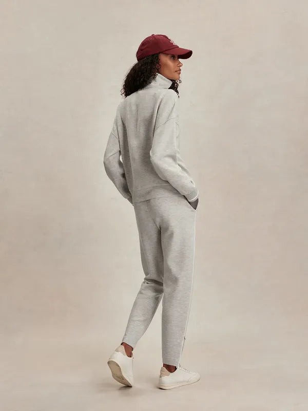 Varley Bertie Zip Sweat - Grey Marl